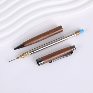 <strong>Fancy</strong> Streamline Walnut Wood Automatic <strong>Pencils</strong> Engraved Logo Wooden Twist Mechanical <strong>Pencil</strong> 1.0mm for Students Drawing - Product Image 4