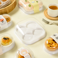 Boîte blister transparente de qualité alimentaire Dessert Macarons Scone Boîte d'emballage de cuisson Boîte à gâteau ronde Fournitures d'emballage de cuisson