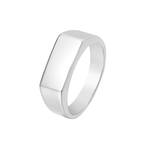 Simple Fashion Custom Engraved logo Letter Statement <b>Ring</b> DIY Geometric Blank Hoop <b>Rings</b> - Product Image 1