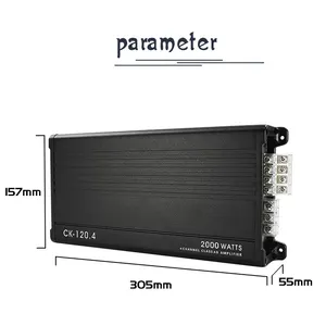 Suoer CK Series 12V 4 Channel Class Ab Car Amplifier 500w 1000w 1500w 2000w 2500w Car Amplifier Wholesale Car Amp