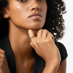 Anelli di gioielli di natale anelli di nocche in oro 14K Set ragazze adolescenti elegante anello impilabile intrecciato per donne ragazze - Product Image 3