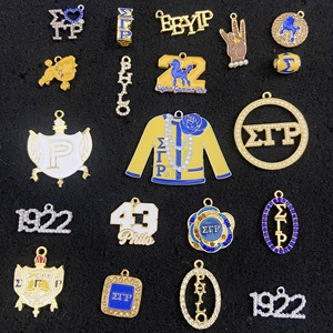 Sigma Gamma Rho Philo Sorority DIY Schmuckherstellungsset 1922-1943 Charm-Anhänger Klassische Legierung Buchstaben-Halskette Ohrringe Armband - Product Image 1