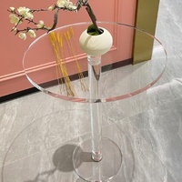Table basse moderne en acrylique transparent pour salon - Table d'appoint pliable facile à assembler