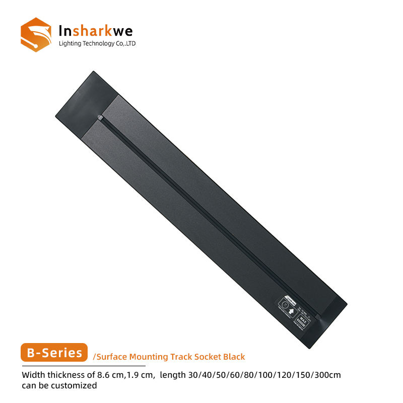 B Track Black Surface Mounted (Dust Proof)