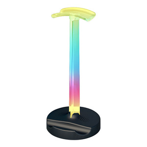 Headphone Stand With RGB <b>Lighting</b> Mobile Phone Pad Holder Plastic <b>Gaming</b> Desk Accessory - Product Image 2