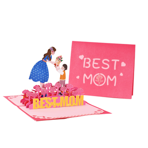 Meilleure Carte de Vœux 3D <span class=keywords><strong>Pop</strong></span>-up pour Maman, Carte <span class=keywords><strong>Pop</strong></span>-up Fleurie pour la Fête des Mères, Carte Cadeau Joyeux Anniversaire et Remerciement pour Maman - Product Image 1