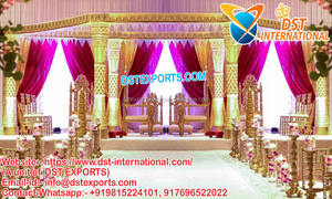 Mandap en FRP aspect bois pour mariage impérial, élégant, nouveau design, pour l'Australie - Product Image 3