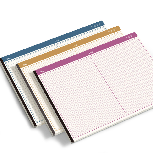 Grid/Lined Paper Notebook Custom Logo Multiple Colors Office School Supplies Durable Factory Wholesale