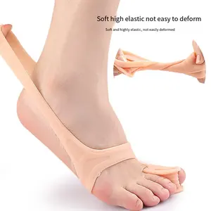 Correcteur d'<span class=keywords><strong>hallux</strong></span> <span class=keywords><strong>valgus</strong></span> en gel de silicone, séparateur à double trou, sangle de talon antidérapante, soutien de la voûte plantaire élastique, soin soulageant la douleur - Product Image 4