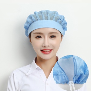 HZM-61016 đầu bếp <span class=keywords><strong>hat</strong></span> Nhà Bếp Nấu Ăn Đầu Bếp Cap có thể điều chỉnh dịch vụ thực phẩm tóc lưới tái sử dụng có thể giặt lưới bouffant Beanie - Product Image 6