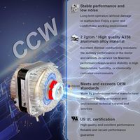 YZF10-20 Condenser Shaded Pole Motor Refrigeration Equipment Fan Motor 10/55W 0.8A 60Hz 1550rpm for Freezer Radiator