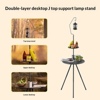 Table de camping ronde pliable en plastique d'extérieur, petite table de pique-nique portable à double couche, table basse relevable, mobilier d'extérieur