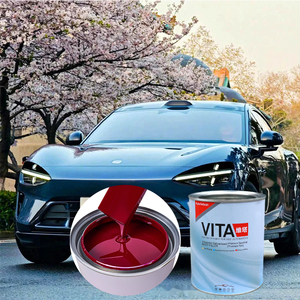 Liên minh iatf16949 chứng nhận <span class=keywords><strong>1K</strong></span> Rose Red xe sơn lò sơn OEM tự động sơn lại sơn với cơ sở Áo topcoat xe phun sơn - Product Image 1