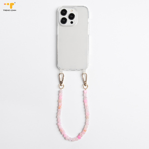 Chaîne de téléphone en acrylique agate pour femmes, cordon anti-perte pour téléphone portable avec couleurs assorties, sangles de <span class=keywords><strong>bijoux</strong></span> pour téléphone pour <span class=keywords><strong>iPhone</strong></span> 17 Pro Max - Product Image 4