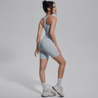 Racerback tanktop Hoge taille shorts 2-delige yogaset Sneldrogend Stretch Zachte stof Gym Running Fitness Sportoutfit