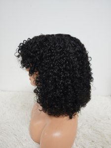 Pelucas Rizadas Pixie con Flequillo en Promoción por $62, Pelucas Bob de Cabello Humano 100% Teñido, Venta al por Mayor de Fábrica, Pelucas Completamente Hechas a Máquina Sin Encaje - Product Image 6