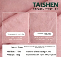 Tissu interlock rayonne/polyester respirant, résistant à l'abrasion, anti-bouloches, anti-bactérien, résistant aux taches, doux, teint uni, 120 GSM