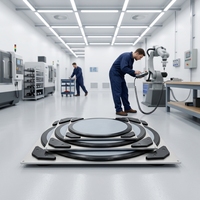 Nouvelle chariot élévateur à palettes Yan'an à coussin d'air en alliage d'aluminium et caoutchouc, léger (3 kg), efficace pour le transport d'équipements d'usine, testé