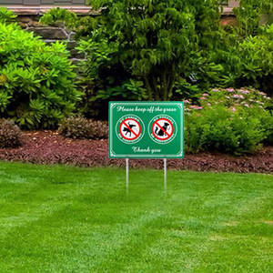 שלטי חצר חיצונית אין שום כלב או משתין או משתין חצר וגינת דשא, נא לנקות לאחר סימן חצר המחמד שלכם - Product Image 4