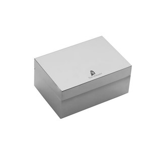 Portasigarette da Scrivania di Lusso 95x140 H65mm Finitura Argento - Product Image 1