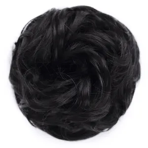 Aisi Hair Synthetic Multi Color Chignon Donut Curly Bun Pad Chignon Elastic Rope Rubber Band Ribbon Ponytail Extension For Women