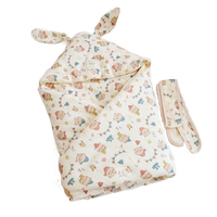 Couverture d'emmaillotage pour bébé en coton 100% personnalisée, écologique, en gros, avec motif imprimé