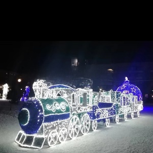 Luz LED 3D personalizada con diseño de tren, clasificación IP65, decoración interior y exterior para Navidad, días festivos y festivales. - Product Image 1