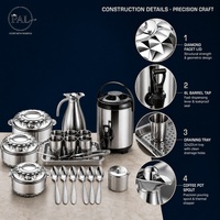 Ensemble de 21 pièces en acier inoxydable pour fondue, kit isotherme pour aliments et boissons, idéal pour la maison, les fêtes et le camping