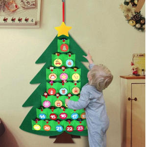 Albero di Natale in Feltro con Tasche Numeriche 3D, Kit Educativo Fai-da-Te per Bambini, Attività Familiare Natalizia - Product Image 1