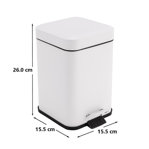 Poubelle à pédale en acier galvanisé thermolaqué 3L, construction résistante à la rouille, seau intérieur amovible, écologique, nettoyage facile - Product Image 4