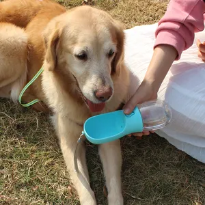 Bán sỉ tự động dog ăn bên ngoài-Chai Thức Ăn Nước 280Ml Cho Thú Cưng Du Lịch Đồ Uống Cho Chó Di Động 2 Trong 1
