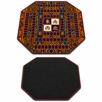 Tapis de Mahjong Américain Personnalisé 60x60cm – Housse de Table en Caoutchouc Antidérapant Premium avec Bords Cousus pour Jeu Professionnel en Club
