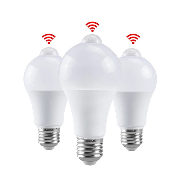 PIR Motion Sensor LED Night Light Automatic Infrared Energy Saving Lamp Bulb 85V-265V E27/B22 IP20 5W Home Corridor Lighting