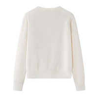 Cardigan en tricot à col rond et boutons perlés pour femme, nouvelle collection automne, broderie florale et cœur, coupe ample, manches longues, 15a-4039