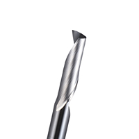Fresa de carburo sólido con acabado espejo 1F de corte ascendente para CNC, herramienta de corte suave para perfiles de aleación de aluminio