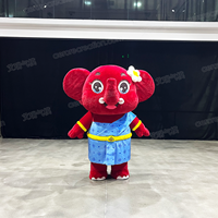 Costume de Mascotte Éléphant Gonflable Interactif pour Scène Étrangère, Facile à Installer, pour Promotion et Publicité, Costume Gonflable de Marche Animal