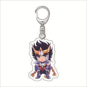 Porte-clés en acrylique 5CM Saint Seiya Phoenix Ikki Hyoga Seiya <span class=keywords><strong>Shiryu</strong></span>, accessoires de bijoux, pendentif anime en plastique - Product Image 6