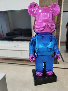 Internet người nổi tiếng Electroplated bạo lực gấu lớn trang trí hiện đại sáng tạo cửa hàng cắt tóc trung tâm mua sắm phim hoạt hình điêu khắc - Product Image 5