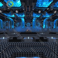 Cyberpunk Night Club VIP 3D Design Bar Restaurant Booth Table Sets Bar Led Club Furniture Display Table/Wine Display Shelf Set