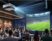 Proyector Láser de Tiro Corto de 6000 Lúmenes ANSI, Perfecto para una Experiencia Inmersiva de Visualización de Partidos de Fútbol, Proyección de Juegos Deportivos