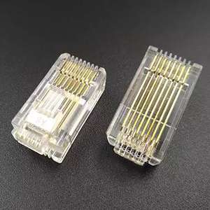 Connecteur <span class=keywords><strong>RJ</strong></span> 45 <span class=keywords><strong>RJ</strong></span> <span class=keywords><strong>11</strong></span> 8 broches, connecteur réseau plaqué or, connecteur <span class=keywords><strong>Ethernet</strong></span>, câble blindé, connecteur à tête cristalline - Product Image 5