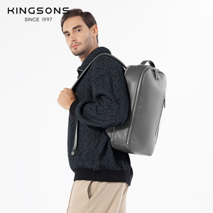 Kingsons Business Backpack Lightweight Computer <b>Bag</b> With Zipper Closure For Men's Travel And <b>Work</b> Use - Product Image 2