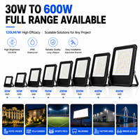 Reflector LED de Alta Potencia, Diseño Exclusivo, IP65 Impermeable, Protección Contra Sobretensiones de 4000V, Vidrio Texturizado Antideslumbrante, 30W-600W
