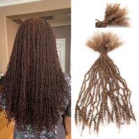 30 #0.2cm di serrature a prezzo di fabbrica Naturels temo Locs capelli umani Naturels interlocchi per capelli Interlocs estensione Locs con estremità ricci