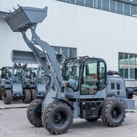 CE-Zertifizierter Kompakter Frontlader 1200kg Traglast 4x4 Mini-Lader Hochleistungs-Hydraulischer Knickgelenkter Hoflader