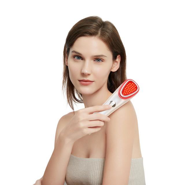 Red Light Therapy Handheld for Skincare Beauty Led Infrared Light 940NM Healing Device Red &Blue Light Two Modes Acne Treatment