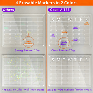 モダンなアクリル製プランナーカレンダー、形状磁気ステッカー付きメッセージボード、冷蔵庫マグネット - Product Image 4