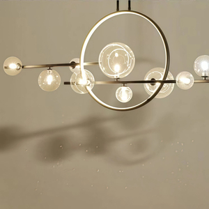 Lampe suspendue LED en verre et fer de style industriel JYLIGHTING, à hauteur réglable, pour bureau, hall d'entrée et espaces publics - Product Image 4