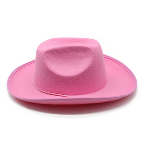 Mũ cao bồi lông vũ màu hồng Stetson của Mỹ, mũ có đính sequin Bud Light, mũ cao bồi cói dành cho trẻ em và người lớn, có dây chống gió, dùng cho tiệc tùng lễ hội - Product Image 3