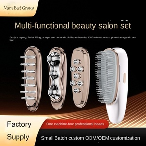 Ensemble de masseur facial électrique 4-en-1 avec têtes interchangeables pour le visage, le soin du cuir chevelu, le Gua Sha, le soin du corps entier et la relaxation musculaire - Product Image 4